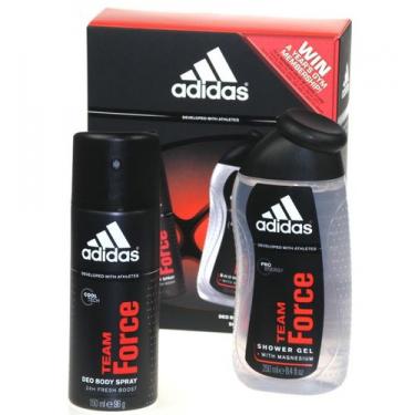 Adidas Team Force 150Ml 150Ml Deodorant + 250Ml Docciaschiuma   Per Uomo (Deodorant)
