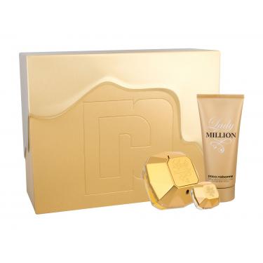 Paco Rabanne Lady Million  Edp 80 Ml + Body Lotion 100 Ml + Edp 5 Ml 80Ml    Per Donna (Eau De Parfum)