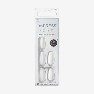 Kiss Impress Color 30Pc Coffin Shape (False Nails) Per Donna 501 Frosting Kiss Impress Color 30Pc Coffin Shape (False Nails) Per Donna 501 Frosting