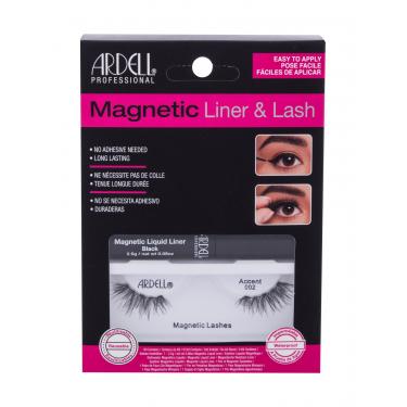 Ardell Magnetic Liner & Lash Magnetic Lashes Accent 002 1 Pair + Magnetic Liquid Liner 2,5 G Black 1Pc Black  Accent 002 Per Donna (Ciglia Finte)