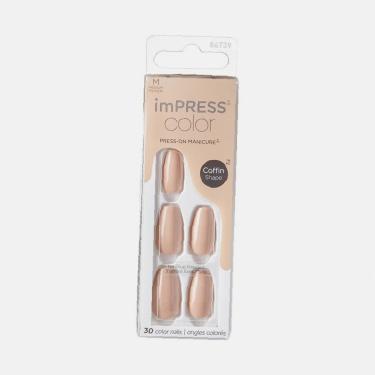 Kiss Impress Color 30Pc Coffin Shape (False Nails) Per Donna 506 Latte Kiss Impress Color 30Pc Coffin Shape (False Nails) Per Donna 506 Latte