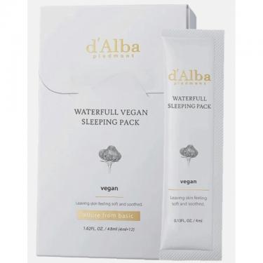 D'Alba White Truffle 12X4Ml Waterfull Vegan Sleeping Pack   (Face Mask) Per Donna  