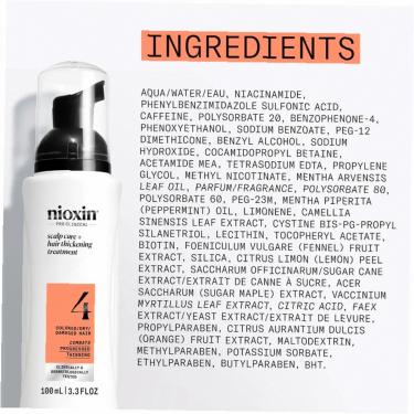 Nioxin System 4 100Ml Scalp Care + Hair Thickening Treatment   (Leave-In Hair Care) Per Donna  