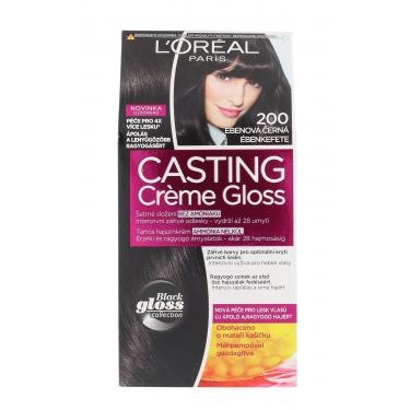 L'Oréal Paris Casting Creme Gloss   48Ml 200 Ebony Black   Per Donna (Tinta Per Capelli)