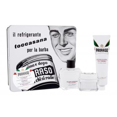 Proraso White  Aftershave Balm White 100 Ml + Pre-Shave Cream White 100 Ml + Shaving Cream White 150 Ml + Tin Can 100Ml    Per Uomo (Aftershave Balm)