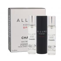 Chanel Allure Homme Sport   3X20Ml  Twist And Spray  Per Uomo (Eau De Toilette)