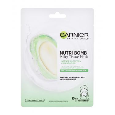 Garnier Skin Naturals Nutri Bomb Almond Milk + Hyaluronic Acid  1Pc    Per Donna (Mascherina)