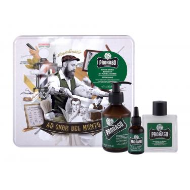 Proraso Eucalyptus Beard Wash Beard Shampoo 200 Ml + Beard Balm 100 Ml + Beard Oil 30 Ml + Jar 200Ml    Per Uomo (Shampoo)