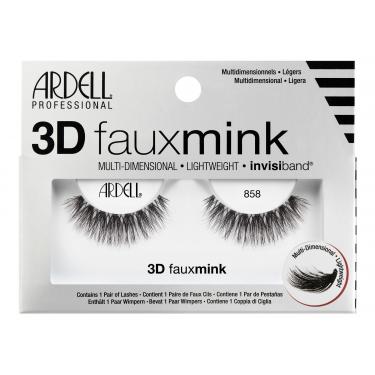 Ardell 3D Faux Mink 858  1Pc Black   Per Donna (Ciglia Finte)