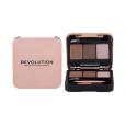 Makeup Revolution London Brow Sculpt Kit   2,2G Brown   Per Donna (Set E Palette Per Sopracciglia)