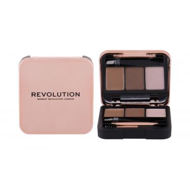 Makeup Revolution London Brow Sculpt Kit   2,2G Brown   Per Donna (Set E Palette Per Sopracciglia)