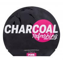 Pink Charcoal Refreshing Sheet Mask  1Pc    Per Donna (Mascherina)