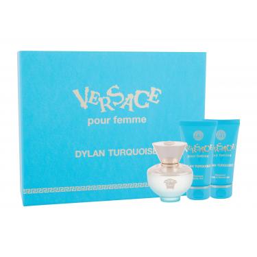 Versace Dylan Turquoise Edt 50 Ml + Shower Gel 50 Ml + Body Gel 50 Ml 50Ml Per Donna (Eau De Toilette) Versace Dylan Turquoise Edt 50 Ml + Shower Gel 50 Ml + Body Gel 50 Ml 50Ml Per Donna (Eau De Toilette)