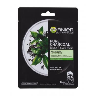 Garnier Skin Naturals Pure Charcoal Tea  1Pc    Per Donna (Mascherina)