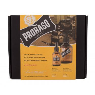 Proraso Wood & Spice Special Beard Care Set Beard Shampoo Wood & Spice 200 Ml + Beard Oil Wood & Spice 30 Ml 200Ml    Per Uomo (Shampoo)