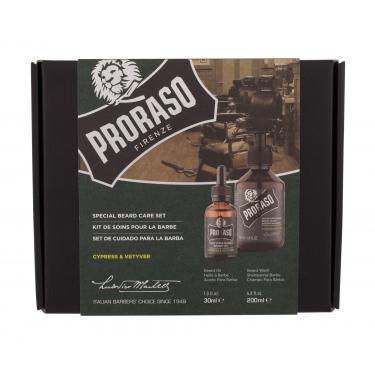 Proraso Cypress & Vetyver Special Beard Care Set Beard Shampoo Cypress & Vetyver 200 Ml + Beard Oil Cypress & Vetyver 30 Ml 200Ml    Per Uomo (Shampoo)