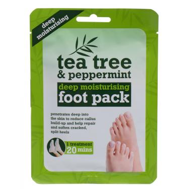Xpel Tea Tree & Peppermint Deep Moisturising Foot Pack 1Ks  For Feet Hydration   Per Donna(Cosmetic)
