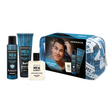 Dermacol Men Agent Gentleman Touch Shower Gel 250 Ml + Deodorant 150 Ml + Aftershave Lotion 100 Ml + Cosmetic Bag 250Ml   3In1 Per Uomo (Bagnoschiuma)