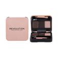 Makeup Revolution London Brow Sculpt Kit   2,2G Dark Brown   Per Donna (Set E Palette Per Sopracciglia)