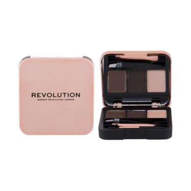 Makeup Revolution London Brow Sculpt Kit   2,2G Dark Brown   Per Donna (Set E Palette Per Sopracciglia)