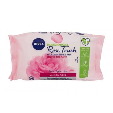 Nivea Rose Touch Micellar Wipes With Organic Rose Water  25Pc    Per Donna (Salviette Detergenti)