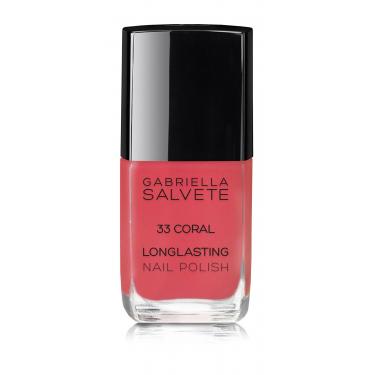 Gabriella Salvete Longlasting Enamel   11Ml 33 Coral   Per Donna (Smalto Per Unghie)