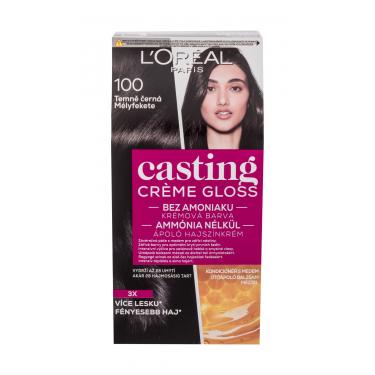 L'Oréal Paris Casting Creme Gloss   48Ml 100 Dark Black   Per Donna (Tinta Per Capelli)