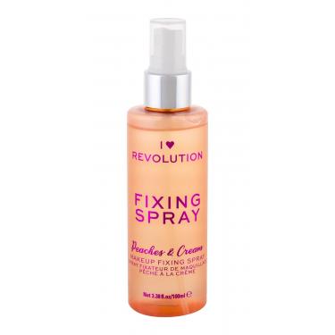 Makeup Revolution London I Heart Revolution Fixing Spray  100Ml   Peaches & Cream Per Donna (Fissatore Per Il Trucco)
