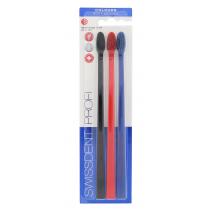 Swissdent Profi Colours Trio  3Pc Black, Red, Blue  Soft-Medium Unisex (Spazzolino)