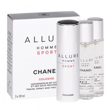 Chanel Allure Homme Sport Cologne   3X20Ml  Twist And Spray  Per Uomo (Eau De Cologne)