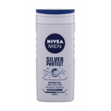 Nivea Men Silver Protect Shower Gel  250Ml  Shower Gel For A Body, Face And Hair  Per Uomo (Cosmetic)