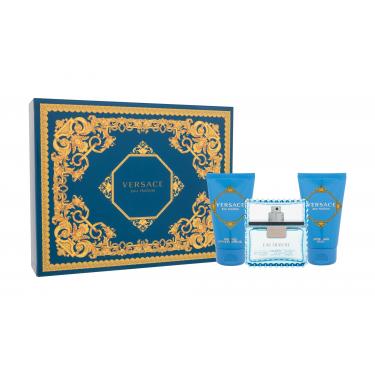 Versace Man Eau Fraiche Edt 50Ml + 50Ml Shower Gel + 50Ml After Shave Balm 50Ml    Per Uomo (Eau De Toilette)