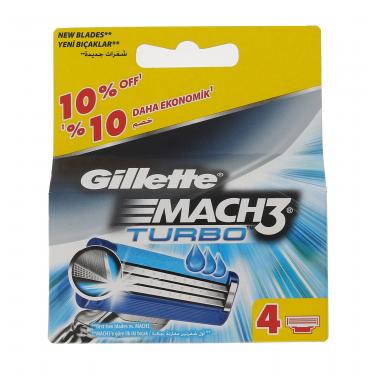Gillette Mach3 Turbo 3D  4Pc    Per Uomo (Lama Di Ricambio)