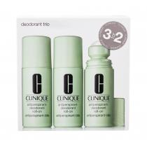 Clinique Deodorant Trio  3X 75 Ml Antiperspirant-Deodorant Roll-On 225Ml    Per Donna (Antitraspirante)