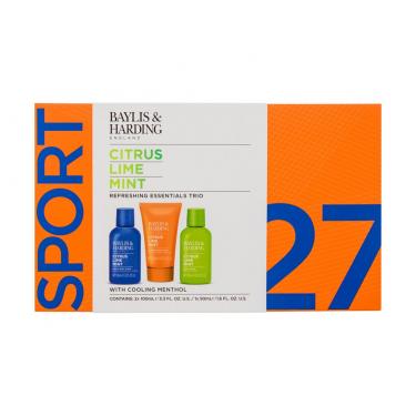 Baylis & Harding Citrus Lime & Mint Refreshing Essentials Trio Hair&Body Shower Gel Citrus Lime & Mint 100 Ml + Facial Soap Citrus Lime & Mint 100 Ml + Aftershave Balm Citrus Lime & Mint 50 Ml 100Ml    Per Uomo (Bagnoschiuma)