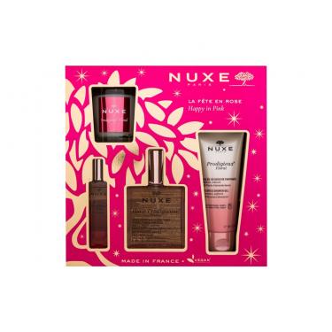Nuxe Happy In Pink  Dry Oil Huile Prodigieuse Florale 100 Ml + Shower Gel Prodigieux Floral 100 Ml + Edp Prodigieux Floral 15 Ml +  Candle Prodigieux Floral 70 G 100Ml    Per Donna (Olio Per Il Corpo)