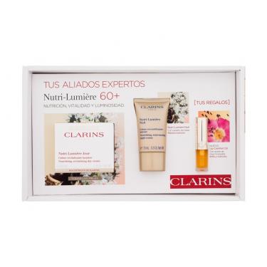Clarins Nutri-Lumiére Gift Set 60+ 50Ml Daily Facial Cream Nutri-Lumiére 50 Ml + Night Facial Cream Nutri-Lumiére 15 Ml + Lip Comfort Oil 1,4 Ml Per Donna  Night Skin Cream(Day Cream)  