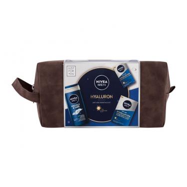 Nivea Men Hyaluron Anti-Age Essentials Kit Aftershave Balm Men Hyaluron 100 Ml + Daily Facial Cream Men Hyaluron 50 Ml + Shower Gel Protect & Care 250 Ml + Cosmetic Bag 100Ml    Per Uomo (Aftershave Balm)