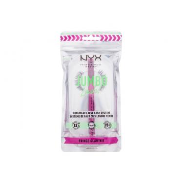 Nyx Professional Makeup Jumbo 1Pc Lash!  Longwear False Lash System Fringe Glam Kit (False Eyelashes) Per Donna  
