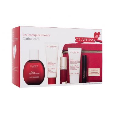 Clarins Aroma   Eau De Soin 50 Ml + Beauty Flash Balm 50 Ml + Lip Comfort Oil 7 Ml 03 Cherry + Hand And Nail Treatment Cream 30 Ml + Wonder Perfect Mascara 4D 3 Ml 01 Perfect Black + Cosmetic Bag Lip Oil 1680000101 50Ml U (Eau De Soin) Eau Dynamisante