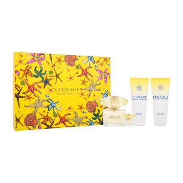 Versace Yellow Diamond  90Ml Edt 90 Ml + Edt 5 Ml + Shower Gel 100 Ml + Body Lotion 100 Ml Per Donna  Body Lotion(Eau De Toilette)  