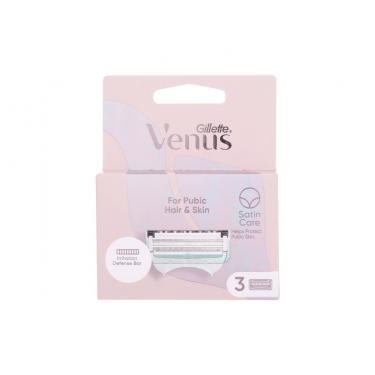 Gillette Venus      3Pc Per Donna (Replacement Blade) Satin Care For Pubic Hair & Skin