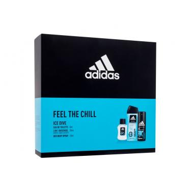 Adidas Ice Dive  50Ml Edt 50 Ml + Deospray 150 Ml + Shower Gel 250 Ml Per Uomo  Deodorant(Eau De Toilette)  