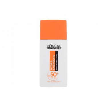 L'Oréal Paris Men Expert Hydra Energetic 50Ml Invisible Anti-Uv Fluid Spf50+ (Face Sun Care) Per Uomo L'Oréal Paris Men Expert Hydra Energetic 50Ml Invisible Anti-Uv Fluid Spf50+ (Face Sun Care) Per Uomo