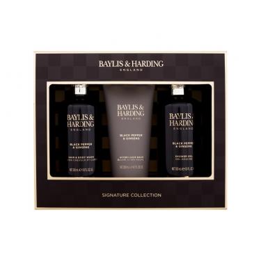 Baylis & Harding For Him   Body And Hair Shower Gel 300 Ml + Shower Gel 300 Ml + Aftershave Balm 200 Ml Aftershave Balm 4900000101 300Ml M (Shower Gel) Black Pepper & Ginseng Signature Collection